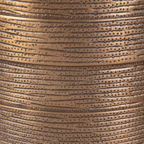 Modern European furniture - Cylindrical Antique Brass Side Table - www.oroa.com