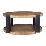 Modern European furniture - Round Natural Wood Coffee Table - www.oroa.com