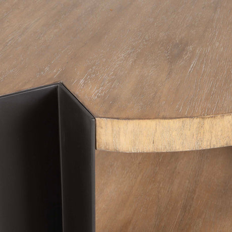 Modern European furniture - Round Natural Wood Coffee Table - www.oroa.com