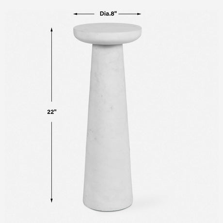 Modern European furniture - White Marble Indoor/Outdoor Drink Table - www.oroa.com