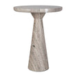 Modern European furniture - Neutral-Toned Marble Accent Table - www.oroa.com