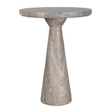 Modern European furniture - Neutral-Toned Marble Accent Table - www.oroa.com