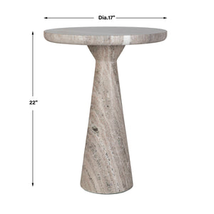   Neutral-Toned Marble Accent Table | Oroa.com