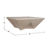 Modern European furniture - Faceted Mango Wood Coffee Table - www.oroa.com