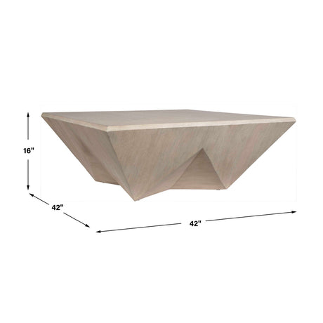 Modern European furniture - Faceted Mango Wood Coffee Table - www.oroa.com