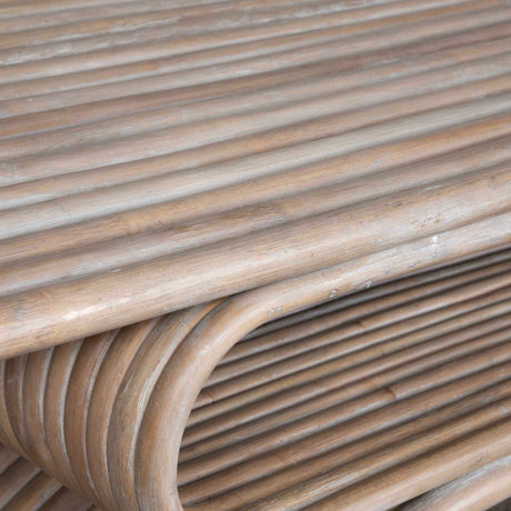 Modern European furniture - Whitewashed Rattan Coffee Table - www.oroa.com