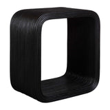 Black Rattan Modern Side Table | Uttermost Compton