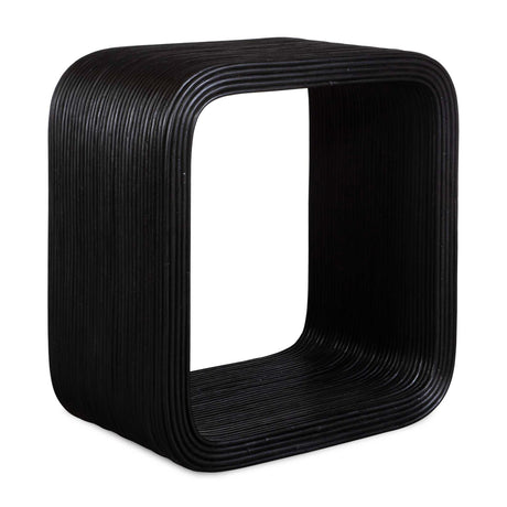 Black Rattan Modern Side Table | Uttermost Compton