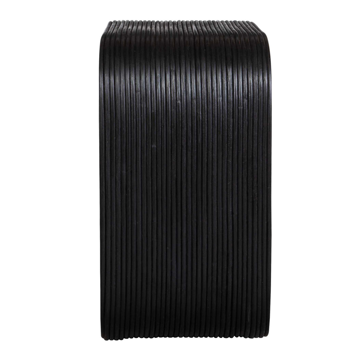 Black Rattan Modern Side Table | Uttermost Compton