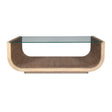 Modern European furniture - Curved Mahogany Coffee Table - www.oroa.com