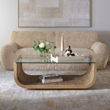 Modern European furniture - Curved Mahogany Coffee Table - www.oroa.com