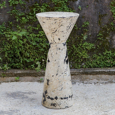 Modern European furniture - Limestone Hourglass Indoor/Outdoor Drink Table - www.oroa.com