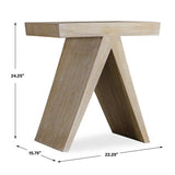 Modern European furniture - Mindi Wood A-Shaped Accent Table - www.oroa.com