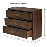 Modern European furniture - Acacia Wood 3-Drawer Chest - www.oroa.com