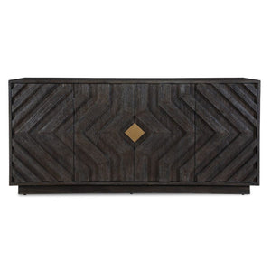   Oak Chevron 4-Door Cabinet | Oroa.com