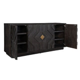 Modern European furniture - Oak Chevron 4-Door Cabinet  - www.oroa.com