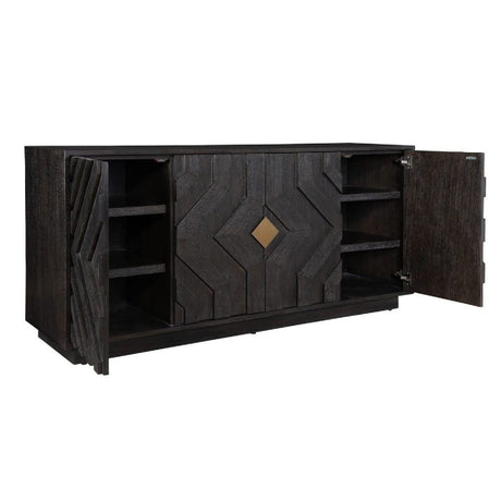 Modern European furniture - Oak Chevron 4-Door Cabinet  - www.oroa.com
