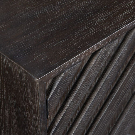 Modern European furniture - Oak Chevron 4-Door Cabinet  - www.oroa.com