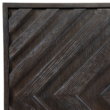 Modern European furniture - Oak Chevron 4-Door Cabinet  - www.oroa.com