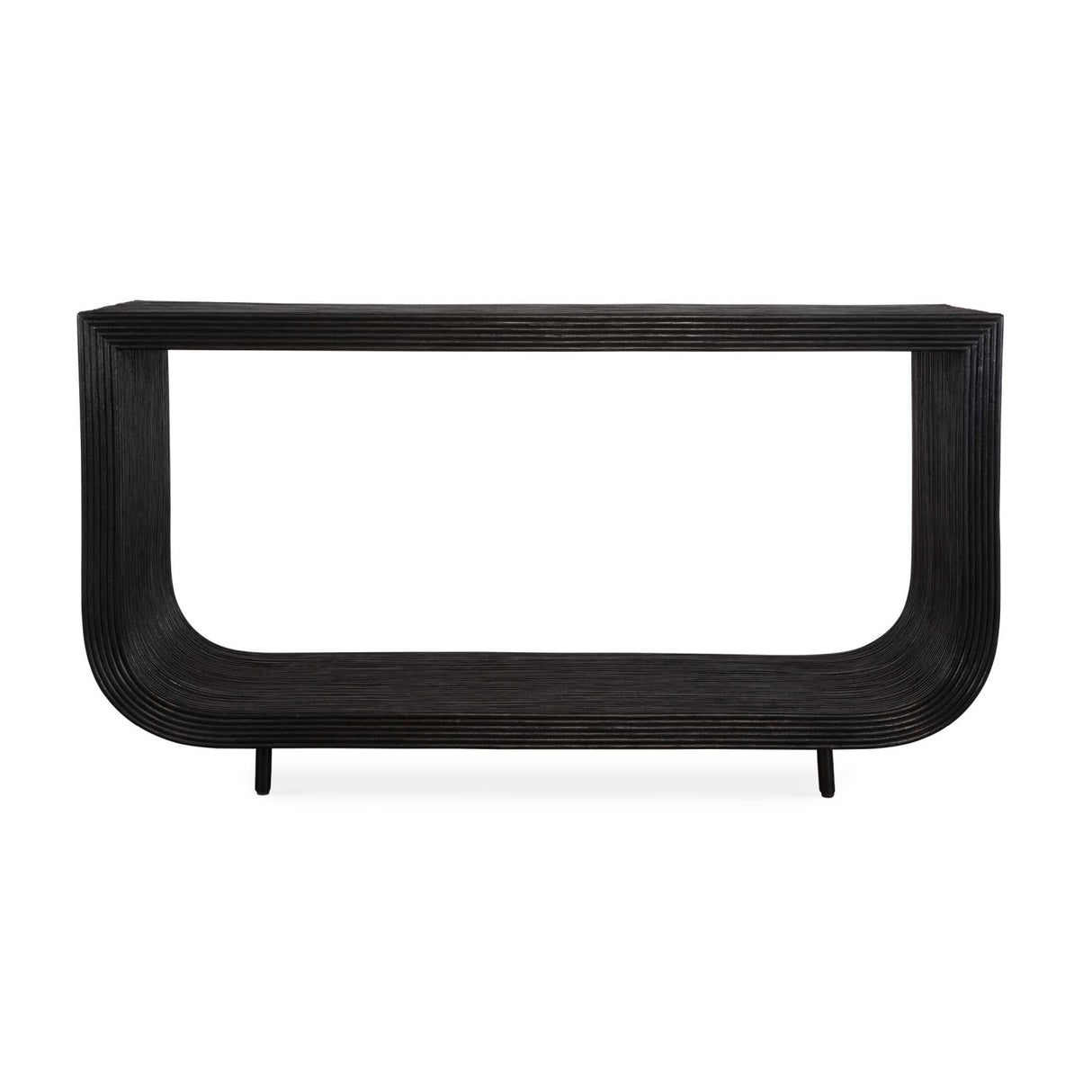 Black Rattan Modern Console Table | Uttermost Compton