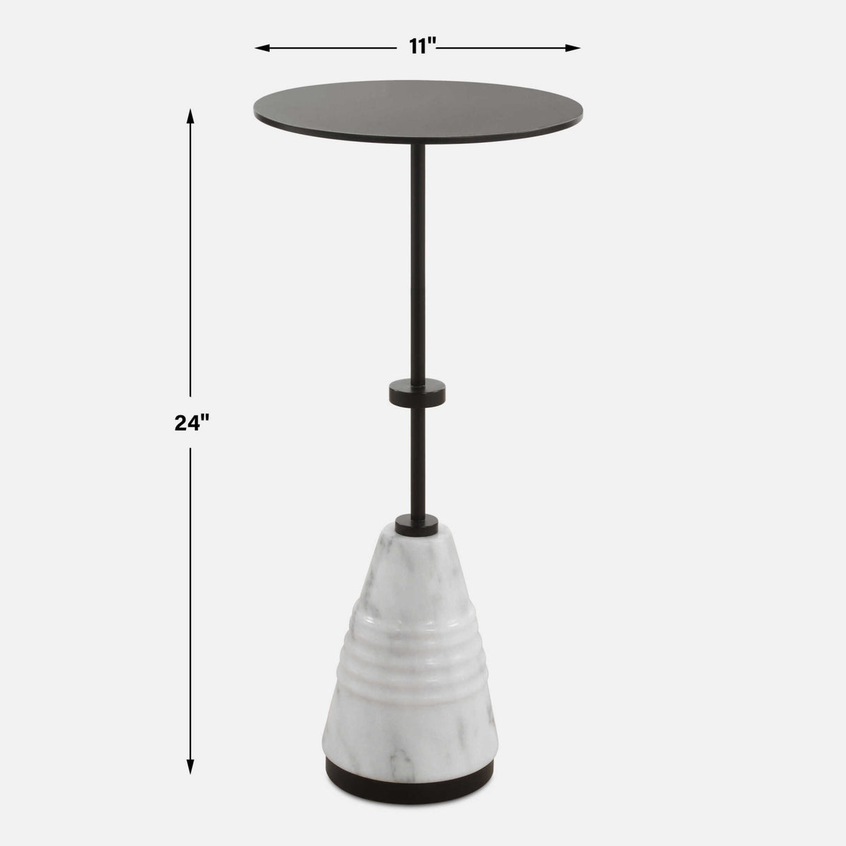 Modern European furniture - Black Metal Round Drink Table - www.oroa.com