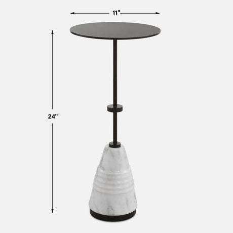 Modern European furniture - Black Metal Round Drink Table - www.oroa.com