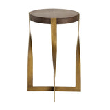 Modern European furniture - Twisted Brass Frame Accent Table - www.oroa.com