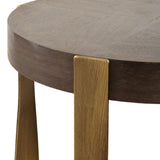 Modern European furniture - Twisted Brass Frame Accent Table - www.oroa.com