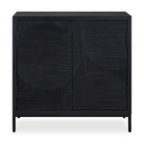 Modern European furniture - Black Circle Patterned 2-Door Cabinet - www.oroa.com
