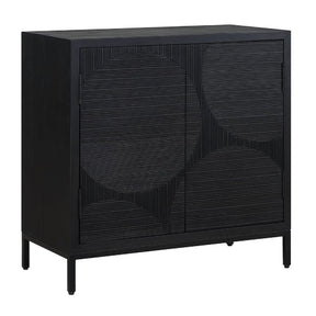 Black Circle Patterned 2-Door Cabinet by Uttermost Beswick