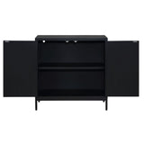 Modern European furniture - Black Circle Patterned 2-Door Cabinet - www.oroa.com