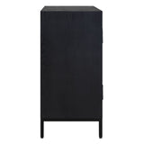 Modern European furniture - Black Circle Patterned 2-Door Cabinet - www.oroa.com