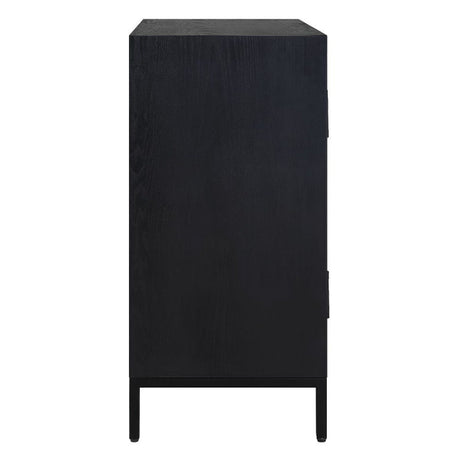 Modern European furniture - Black Circle Patterned 2-Door Cabinet - www.oroa.com