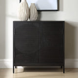 Modern European furniture - Black Circle Patterned 2-Door Cabinet - www.oroa.com