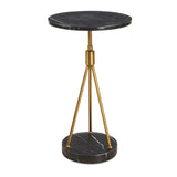 Modern European furniture - Black Marble Tripod Accent Table - www.oroa.com