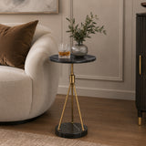 Modern European furniture - Black Marble Tripod Accent Table - www.oroa.com