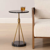 Modern European furniture - Black Marble Tripod Accent Table - www.oroa.com