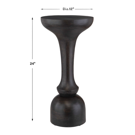 Modern European furniture - Black Mango Wood Accent Table - www.oroa.com
