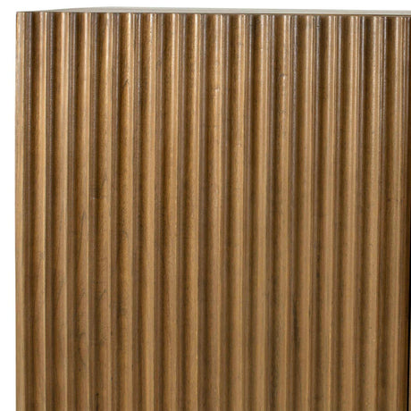 Modern European furniture - Fluted Wood 4-Door Cabinet - www.oroa.com
