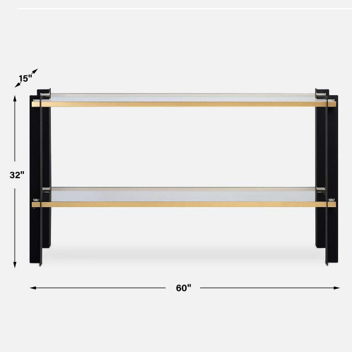 Iron Framed Glass Console Table | Uttermost Cunene