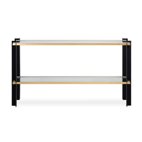 Modern European furniture - Iron Framed Glass Console Table - www.oroa.com