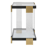 Tempered Glass Undershelf Side Table | Uttermost Bendena