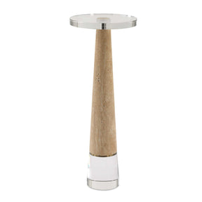 Conical Travertin Drink Table by Uttermost Niari