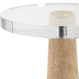 Modern European furniture - Conical Travertin Drink Table - www.oroa.com