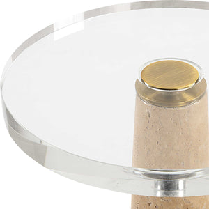   Conical Travertin Drink Table | Oroa.com