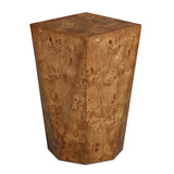 Modern European furniture - Faceted Poplar Burl Accent Table - www.oroa.com