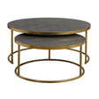 Modern European furniture - Gray Shagreen Nesting Coffee Tables (2) - www.oroa.com