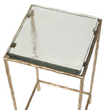 Modern European furniture - Cast Glass Square Accent Table - www.oroa.com
