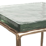 Modern European furniture - Cast Glass Square Accent Table - www.oroa.com