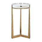 Modern European furniture - Crystal Top Accent Table - www.oroa.com